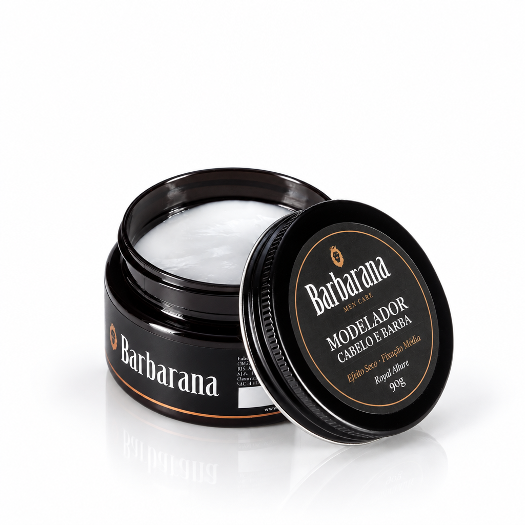 Modelador de Cabelo e Barba 90 g - Fixação Leve/Média - Royal Allure
