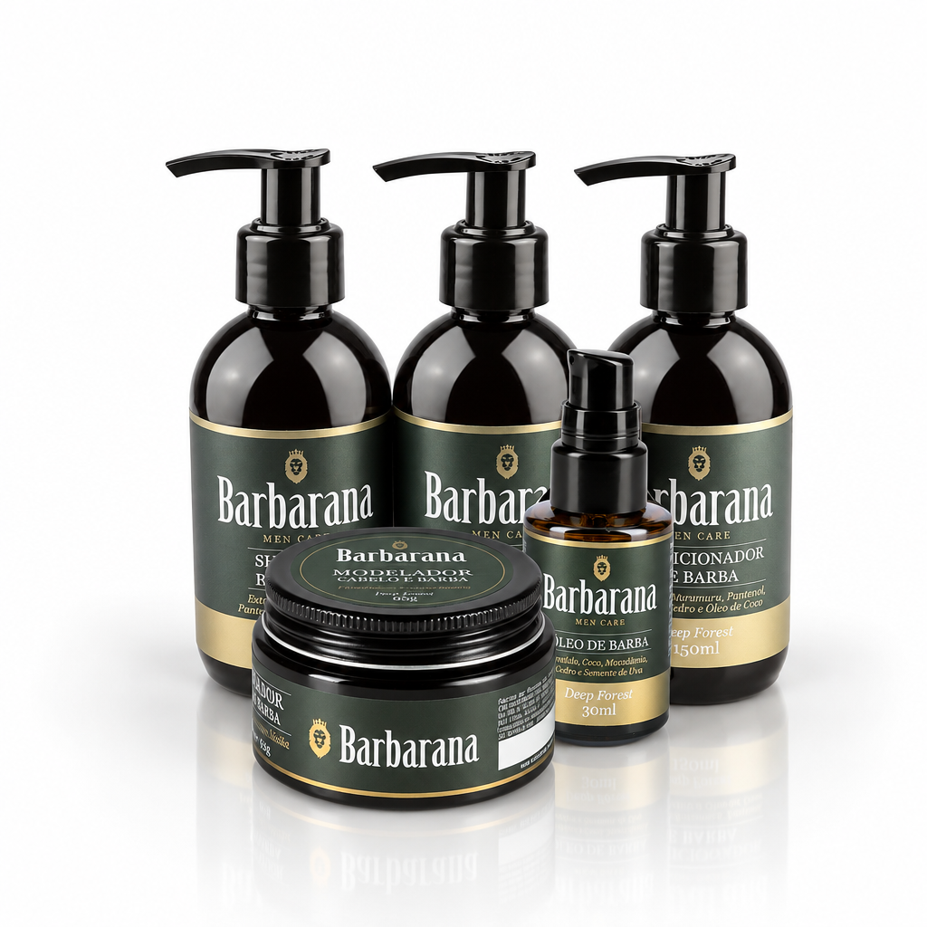 Kit Quinteto Completo para Barba com Modelador - Deep Forest