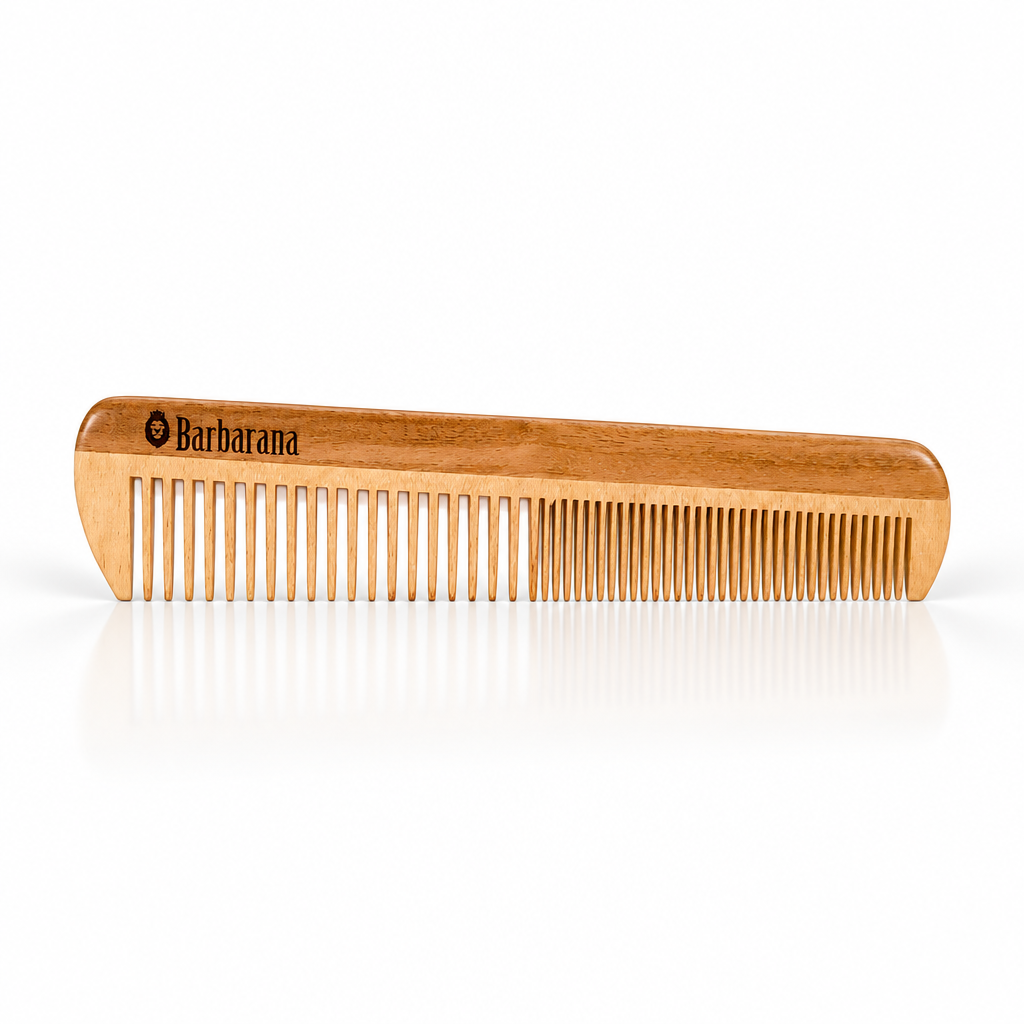 Pente de Madeira para Barba Duplo