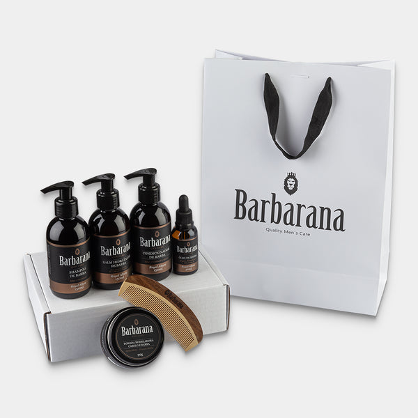 Kit Presente completo para Barba - Royal Allure + Pente de Madeira Curvo