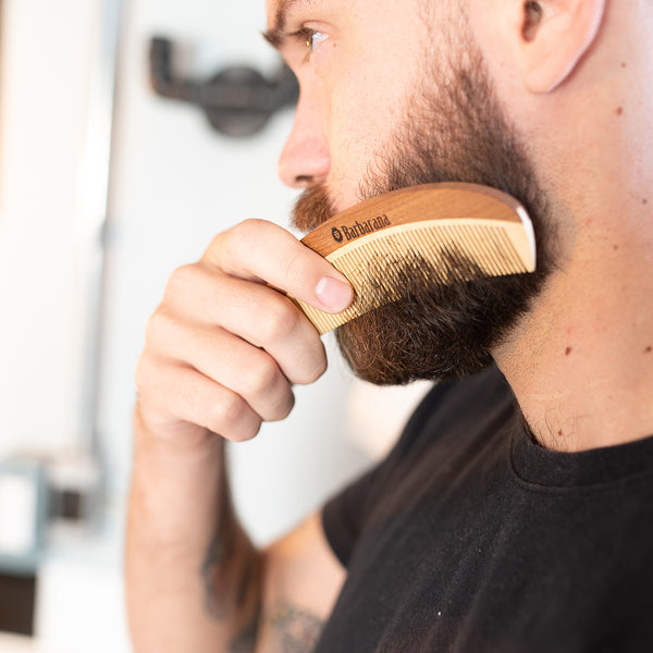 Pente de Madeira para Barba Duplo