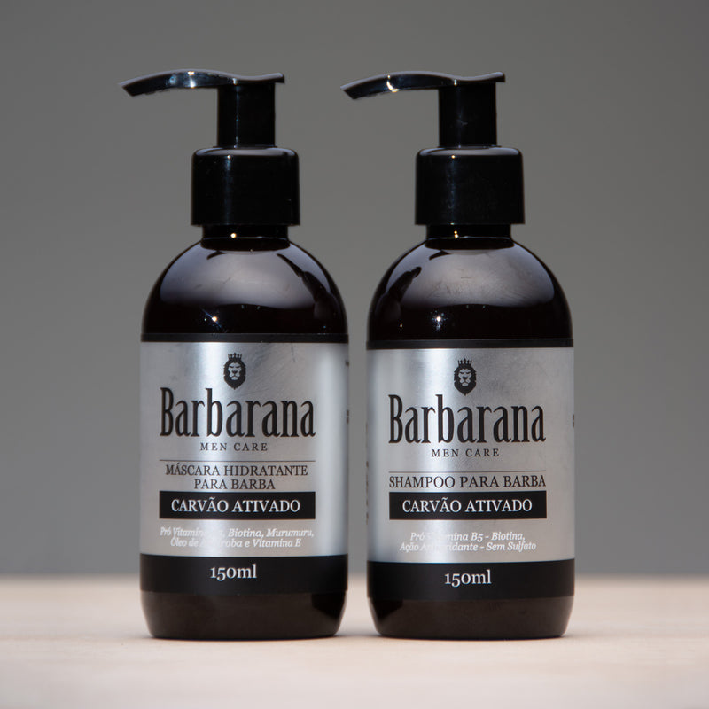 Kit Shampoo + Máscara de Hidratação com Carvão Ativado
